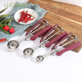 LUCINDA1 Durable Ice Cream Scoop Stainless Steel Kitchen Tool Ice Ball Spoon Cookie Professional for Watermelon Meatball Food Portioner Cutter Mash Ice Ball Digger