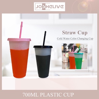 Reusable Color Changing Cold Cups Plastic Tumbler with Lid Blood Vampire Party Cup Haunted House Drink700ml/24oz DO