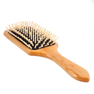 Natural antiestático de madera cepillo de pelo masaje cuidado del cuero cabelludo salud N3T7 (4)
