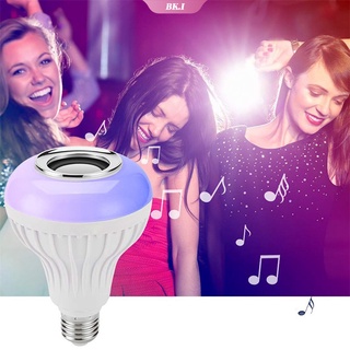 E27 Blub RGB & White Bluetooth Speaker LED Bulb Light Música Lámpara LED inalámbrica con control remoto 【KU2】