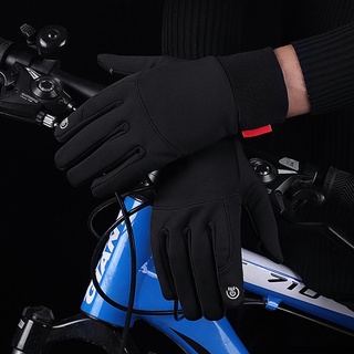 Guantes fríos para montar en bicicleta/ropa de ciclismo a prueba de viento/pantalla táctil negra/gris cálida/resistente al desgaste/impermeable