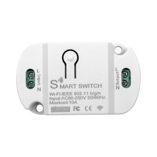 021 Tuya WiFi Voz Mando A Distancia Smart Breaker 10A Temporizador Interruptor Inalámbrico