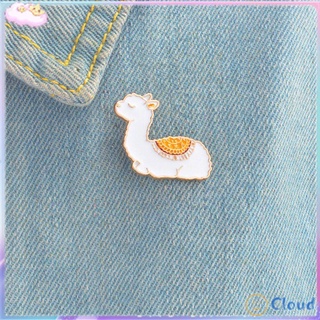 CLOUD Fashion Alpaca Sheep Brooches Cartoon Cute Lama Glama Baby Llama Pins Women Girl Kids Jewelry Gift Lovely Coat Jacket Animal Enamel Badges