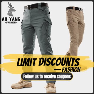 Pantalones tácticos impermeables Multi bolsillos militares pantalones de carga (1)