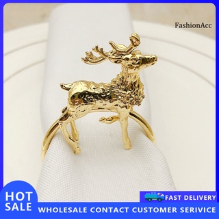 fsc_6 unids/set lindo ciervo forma servilleta anillo llamativo exquisito aleación servilleta titular para cocina (1)