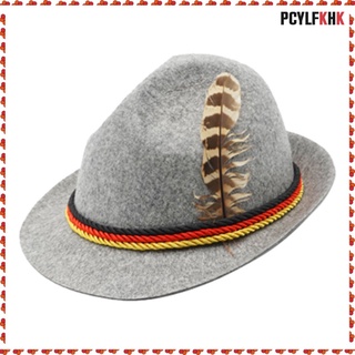 Pre-o Datividade) sombrero de terciopelo clásico 1920 S con diseño de pluma extraíble Estilo Oktoberfest Fancy Dress disfraz Trilby Unisex gorro de invierno