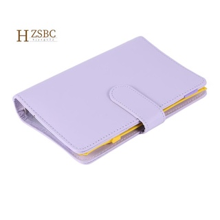 16 Pieces A6 Binder PVC Pockets Loose Leaf Bags Pouch Document Filing Bags for 6-Ring Notebook Binder Planner, 8 Colors