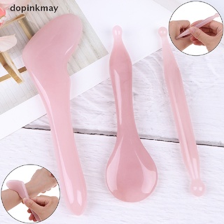 dopinkmay 3pcs placa de resina raspado rosa gua sha cuerpo masaje facial salud cura herramienta cl