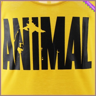 Camisa Sin Mangas Hombres Camiseta Gimnasio Tank Top Chaleco Deportivo Animales De Moda (4)