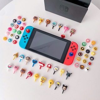 Cartoon Rocker Caso Conjunto + Enchufe De Polvo Para Nintendo Switch Joy Con Cubierta Controlador Joystick Pulgar Grrip Botón Interruptor Lite