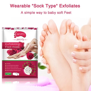 ❀ifashion1❀3 Pairs Feet Mask Sock Peeling Moisturizing Exfoliating Pedicure Care Red (1)