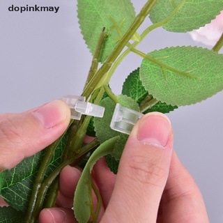 dopinkmay 50/100 clips de plástico reutilizables para plantas, abrazaderas para colgar vid, verduras cl