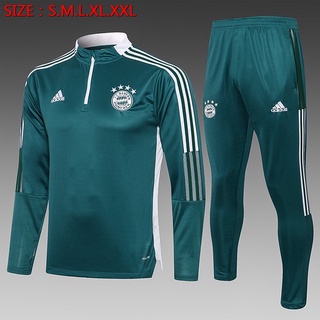 2021 / 22 Bayern Ink Green Long Sleeve Training Dress