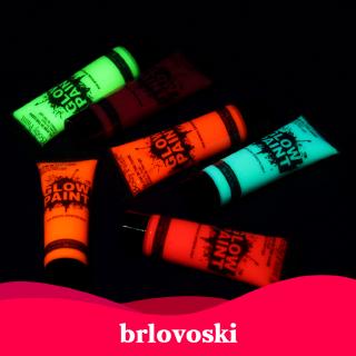 [Brlovoski] pintura fluorescente de 6 colores UV neón brillo cara y cuerpo pintura fluorescente - no tóxico, ideal para Raves, fiestas, (5)