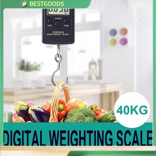 báscula digital portátil de 40 kg electrónica para colgar equipaje balanza multiusos balance peso steelyard (2)