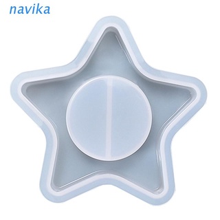 Nav - molde de resina epoxi de cinco puntas, diseño de estrella, molde de silicona