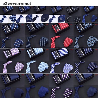 *e2wrwernmut* juego de 5 piezas caja de regalo de negocios formal corbata pañuelo gemelos para hombre corbata venta caliente (1)