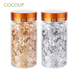 GOGOUP Shiny Gold Foil Sequins Resin Mold Fillings Gold Leaf Flake Art Decoration Jewelry Making Tool Gilding Decor DIY Crafts Glitters Filling Materials