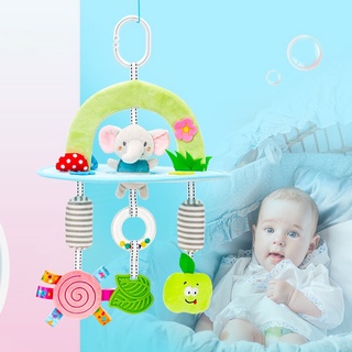 exis bebés recién nacidos juguetes calmantes cuna musical móvil sonajeros giratorios cama campana colgante de felpa regalos educativos (4)