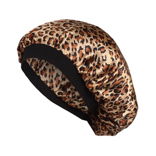 [tmet] gorro de pelo de seda suave con banda ancha cómoda noche sueño sombrero de pérdida de pelo gorra