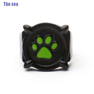 the sea ladybug cat noir anillo anime joyería negro acero inoxidable anillo regalo de halloween