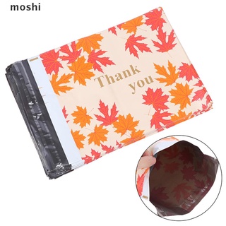 moshi 10pcs 10.5x14.5" hoja de arce agradecimiento impreso poly mailer embalaje sobres.