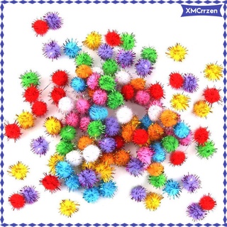 lotes 100 bolas de pompón de pájaros juguetes de guacamayos juguetes interactivos para pájaros de gato