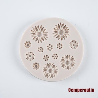 OPTIN Daisy Wild crisantemo molde de silicona en forma de flor Sugarcraft pastel hornear (9)