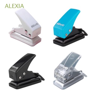 ALEXIA Solid color Hole Punch Stationery Manual Puncher Mini Hole Puncher School Office Supplies Paper Cutter Offices Stationery Loose-Leaf Binding Supplies Single Paper Puncher/Multicolor