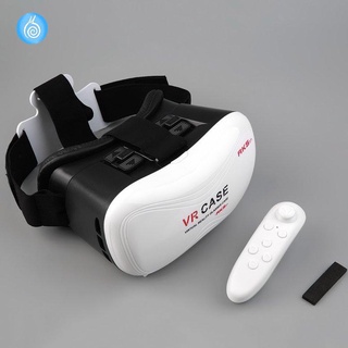 calidad vr caso de realidad virtual gafas 3d con bluetooth controlador blanco