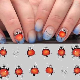 1pc de dibujos animados patrón mosca pájaro 3d pegatinas de uñas adhesivas arte de uñas pegatina de manicura decoración (5)