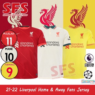 [SFS] Camiseta De Fútbol Liverpool De Visitante De Alta Calidad 21-22 Tshit LFC Versión S-5XL