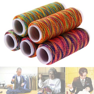 5 hilos de costura de poliéster arcoíris para coser hilo de bordado gogohomemall (2)