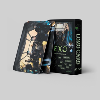 55pcs/set KPOP EXO Lomo Cards DON'T FIGHT THE FEELING Album Photocard Collectibles Fans Made