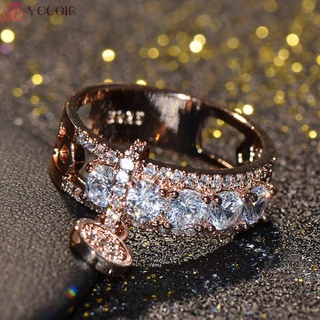 Yelgir anillo Elegante Único De plata 925/Multicolorido Para compromiso/cumpleaños