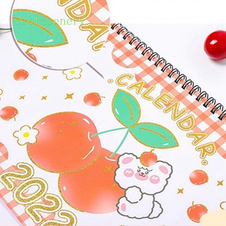 2021-2022 Kawaii Desk Calendar Plan Notebook Cute Large Desktop Calendar Desktop Memo Coil Calendar Office School Supplies