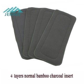 1 pieza reutilizable de 4 capas de carbón de bambú para bebé, pañal de tela, uso de pañales (4)