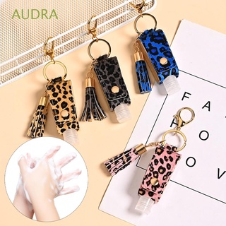AUDRA High Quality Refillable Bottles Travel Hand Sanitizer Bottles Cosmetic Container Portable with Bottle Cover Reusable Leopard 30ml with Keychain Holder/Multicolor