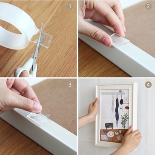 1M Super Strong Tape Photo Picture Frame Hooks On The Wall Hangers Hard Adhesive Double Sided Nano Glue Stickers WaterProof