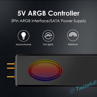 ▸Tastefull◂Alta calidad ARGB controlador 5V 3Pin SATA Pin fuente de alimentación raya de luz para caso de escritorio✍ (5)