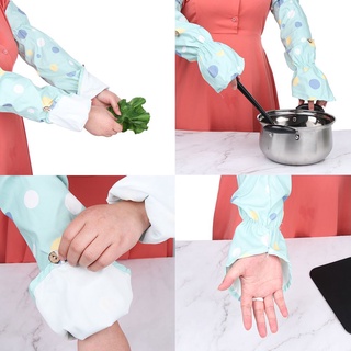 FOCUSETTE 2Pairs Fashion Cleaning Protective Useful Arm Protector Anti-fouling Sleeve Kitchen Cooking Supplies Portable Oil Proof Waterproof Household Long Section Oversleeves (6)