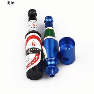 jijin mini cerveza smok tubos de metal portátil creativo pipa de fumar hierba tabaco pipa regalo.