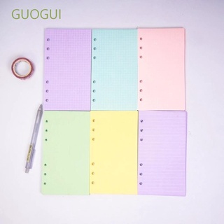 Guogui Refil De Papel Para cuaderno/planificador/Semanal/Agenda/mezclada/40 hojas/A5/A6
