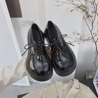 Estilo británico pequeño zapatos de cuero mujer 2021 primavera nuevo suela gruesa retro pequeños zapatos individuales salvaje estilo universitario jk suave hermana individual zapatos (1)