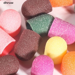dhruw - tapas de lijado de plástico para uñas, pedicura, pulido, bloque de arena con agarre de goma cl