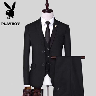 Playboy genuino contador traje de los hombres de negocios Casual Slim-Fitting ropa de trabajo entrevista ropa de negocios novio mejor hombre boda