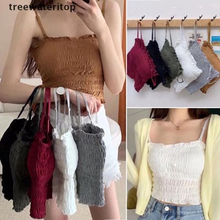 (hotsale) Summer Strap Tube Top Women Pleated Bras Female Wrapped Chest Sexy Bustier {bigsale}