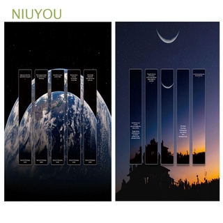 niuyou - juego de 10 marcadores de página de pvc duraderos, diseño de galaxia, clip de página, impermeable, lector de regalo (1)