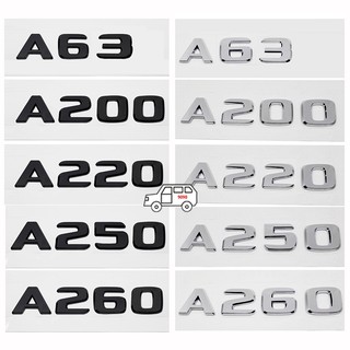Letra A63 ABS coche trasero pegatina para Mercedes Benz Automotive 3D Digital alfabeto tronco emblema insignia pegatina