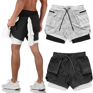 Fashion Summer Men's Sports Shorts Multi-Pocket Sports Pants Jogging Training Pants Fashion Shorts Outdoor Fitness Pants